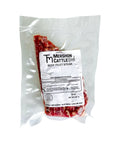 Packaged beef filet steak with Mershon Cattle label on a white background