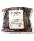 Package of Frozen Beef Liver with a Mershon Cattle label on a white background. 