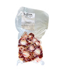 Packaged beef oxtail with Mershon Cattle label on a white background